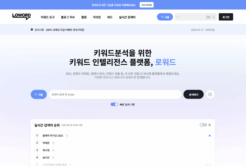 로워드(LOWORD) 완벽 가이드: 키워드 전략의 모든 것 2 로워드